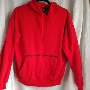 Forever 21 red hoodie size M